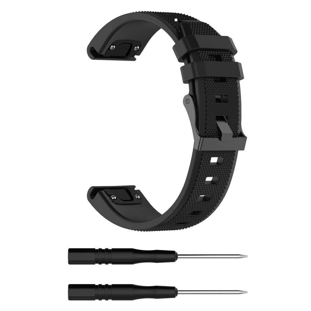 Correa de silicona para Garmin Fenix 5/Fenix 5 Plus, Negro