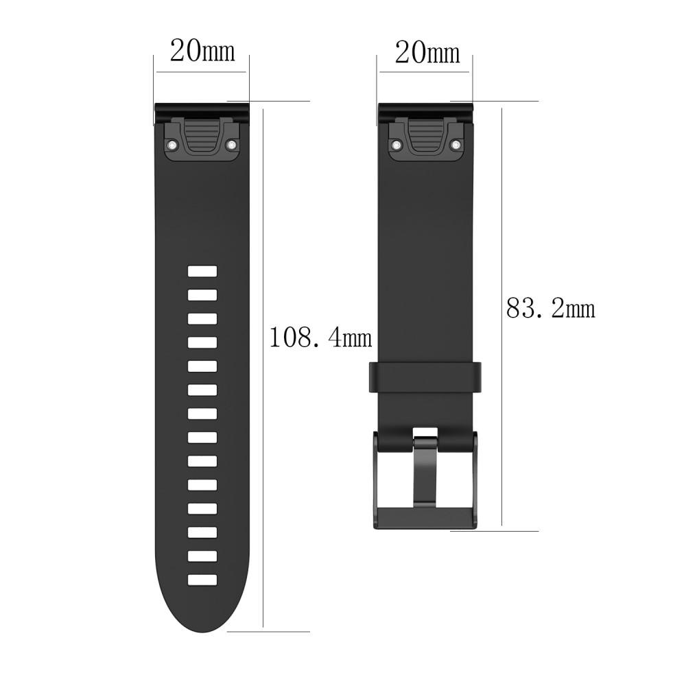 Correa de silicona para Garmin Fenix 5S Plus/Fenix 5S, Negro