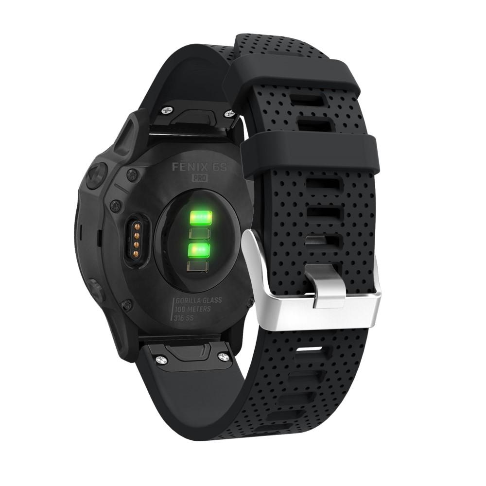 Correa de silicona para Garmin Fenix 6S/6S Pro/7S, negro