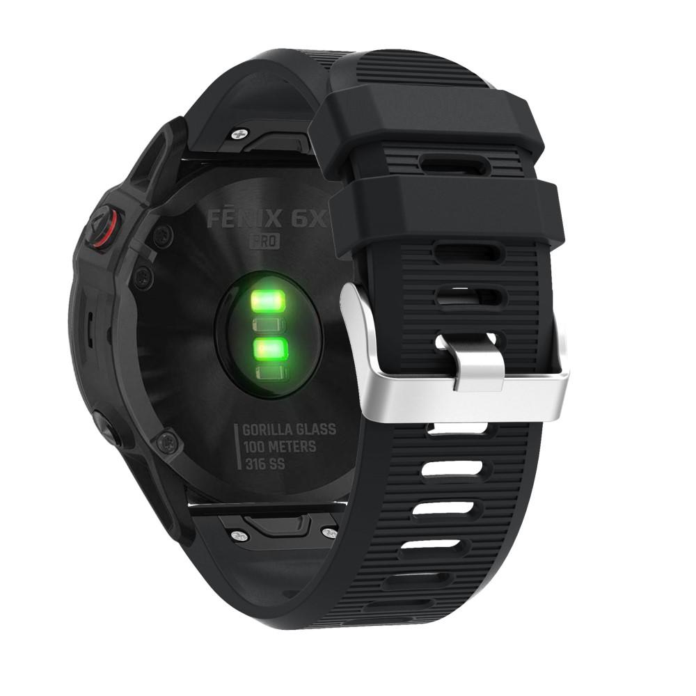 Correa de silicona para Garmin Fenix 5X Plus/Fenix 5X, Negro
