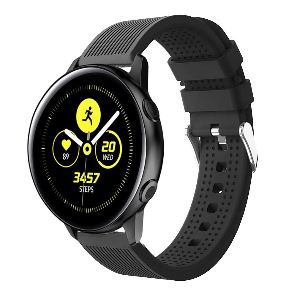 Correa de silicona para Samsung Galaxy Watch 42mm/Watch Active, negro