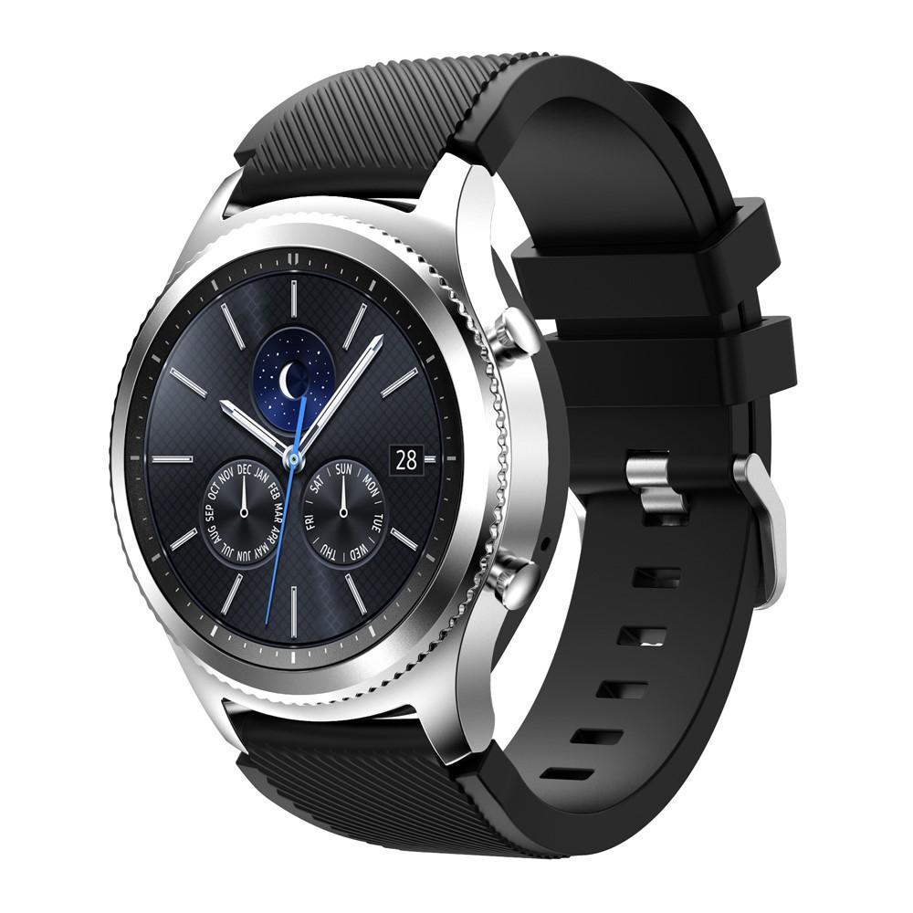 Correa de silicona para Samsung Gear S3 Frontier/S3 Classic, negro