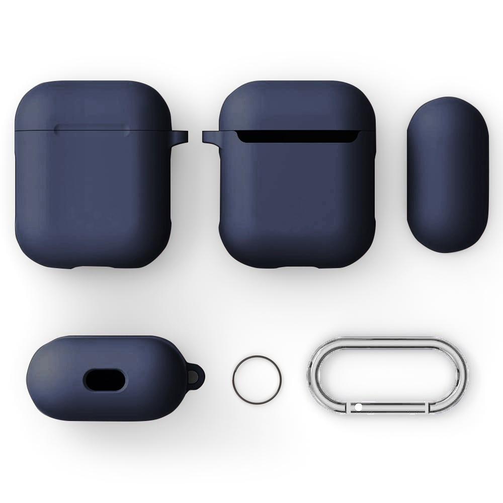 Funda de silicona con mosquetón AirPods Azul marino