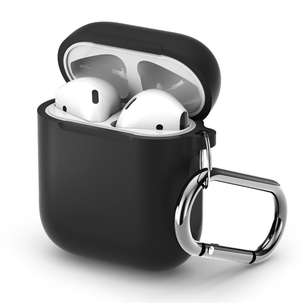 Funda de silicona con mosquetón AirPods Negro