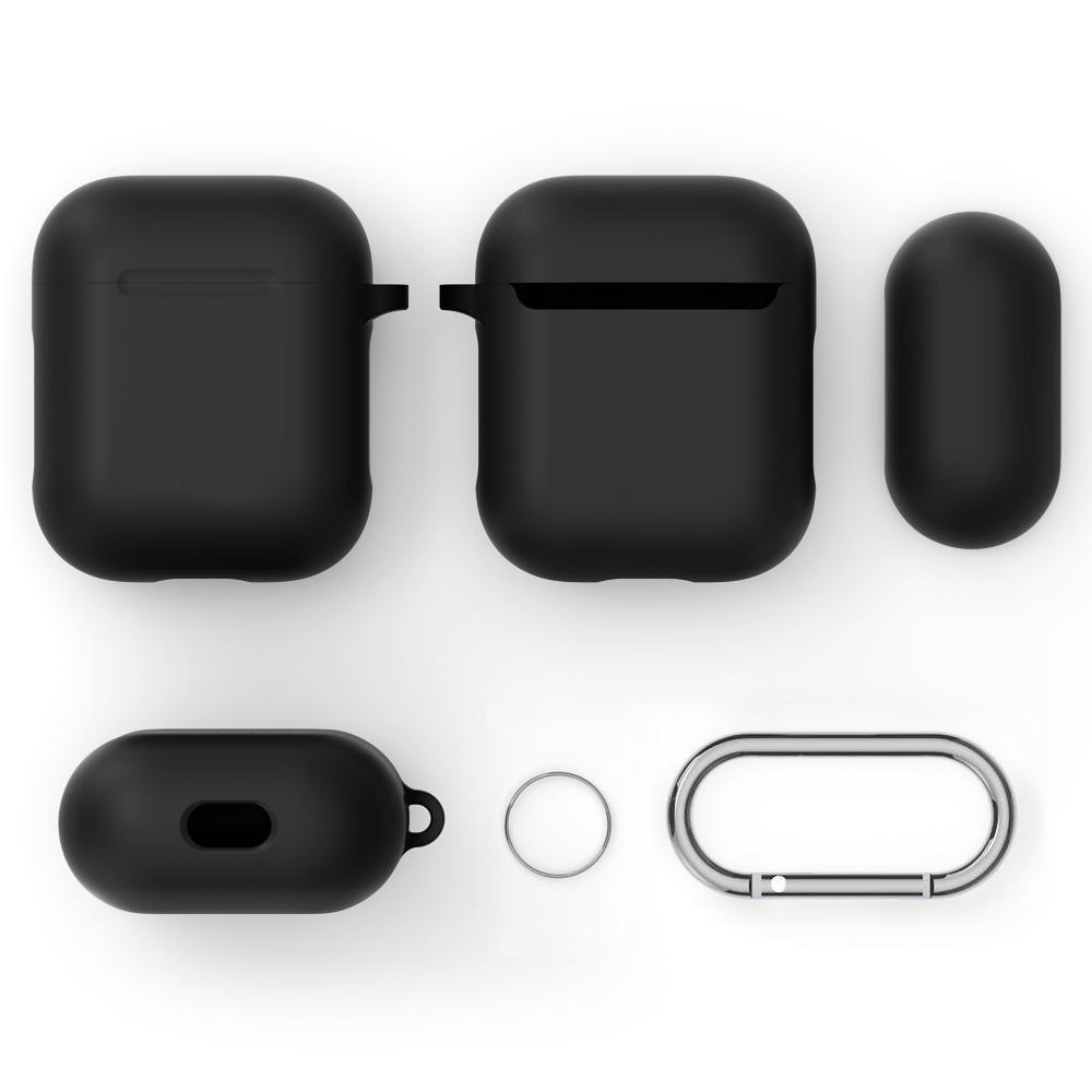 Funda de silicona con mosquetón AirPods Negro