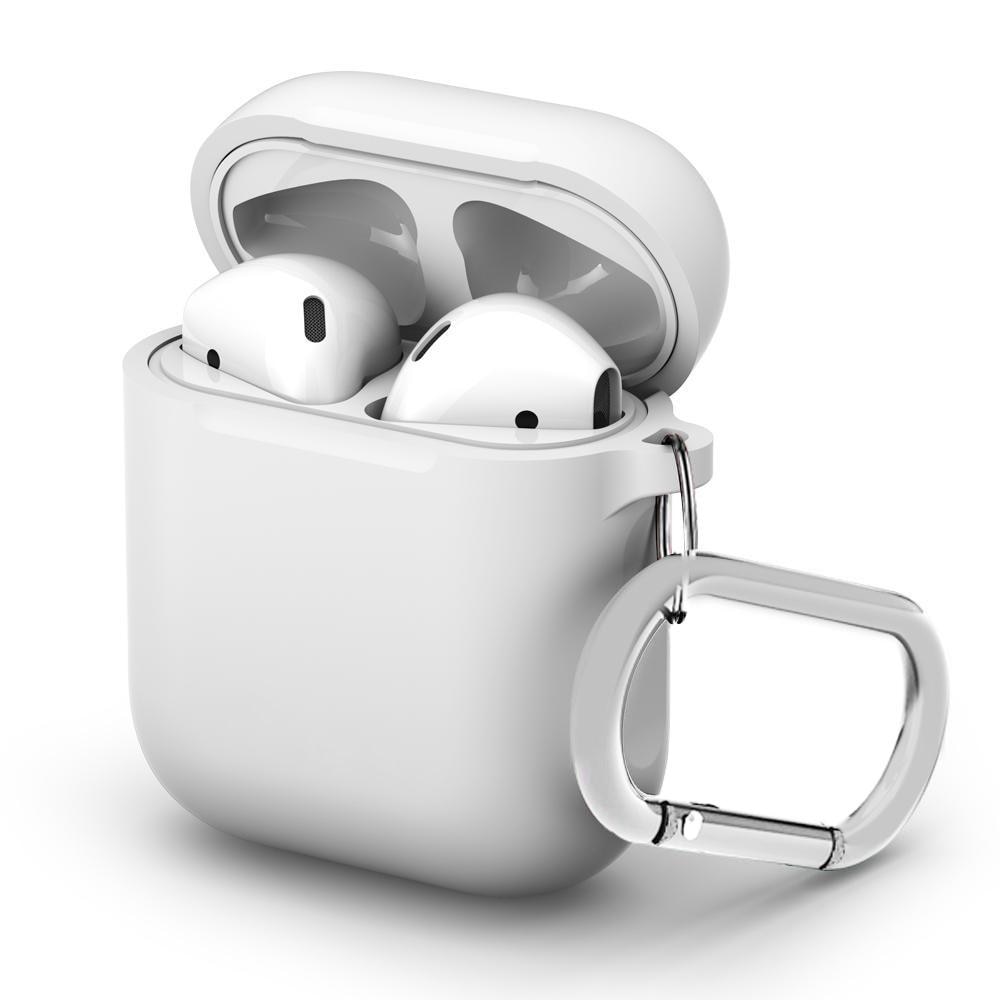 Funda de silicona con mosquetón AirPods Blanco