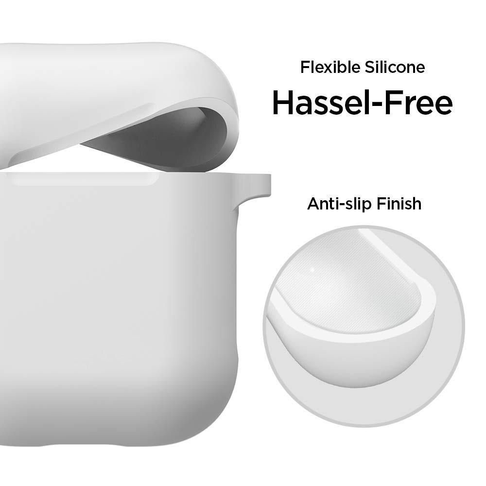 Funda de silicona con mosquetón AirPods Blanco