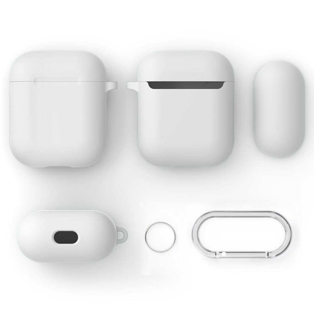 Funda de silicona con mosquetón AirPods Blanco