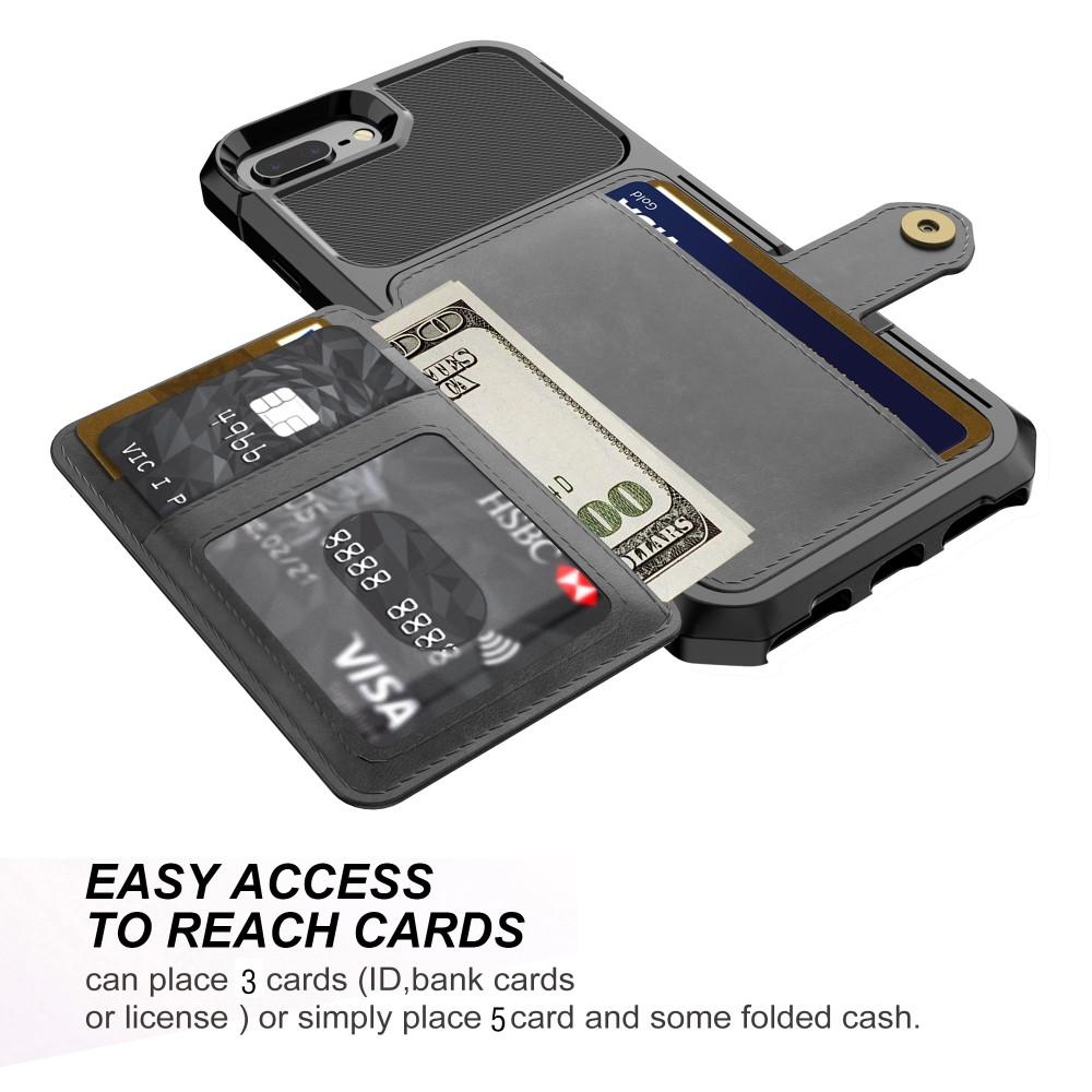Funda con tarjetero Tough Multi-slot iPhone 7 Plus/iPhone 6 Plus/6S Plu/iPhone 8 Plus Negro