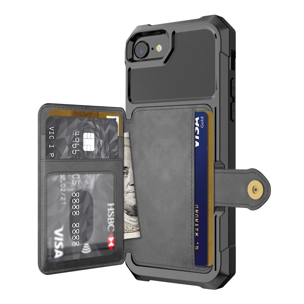 Funda con tarjetero Tough Multi-slot iPhone 8 Negro
