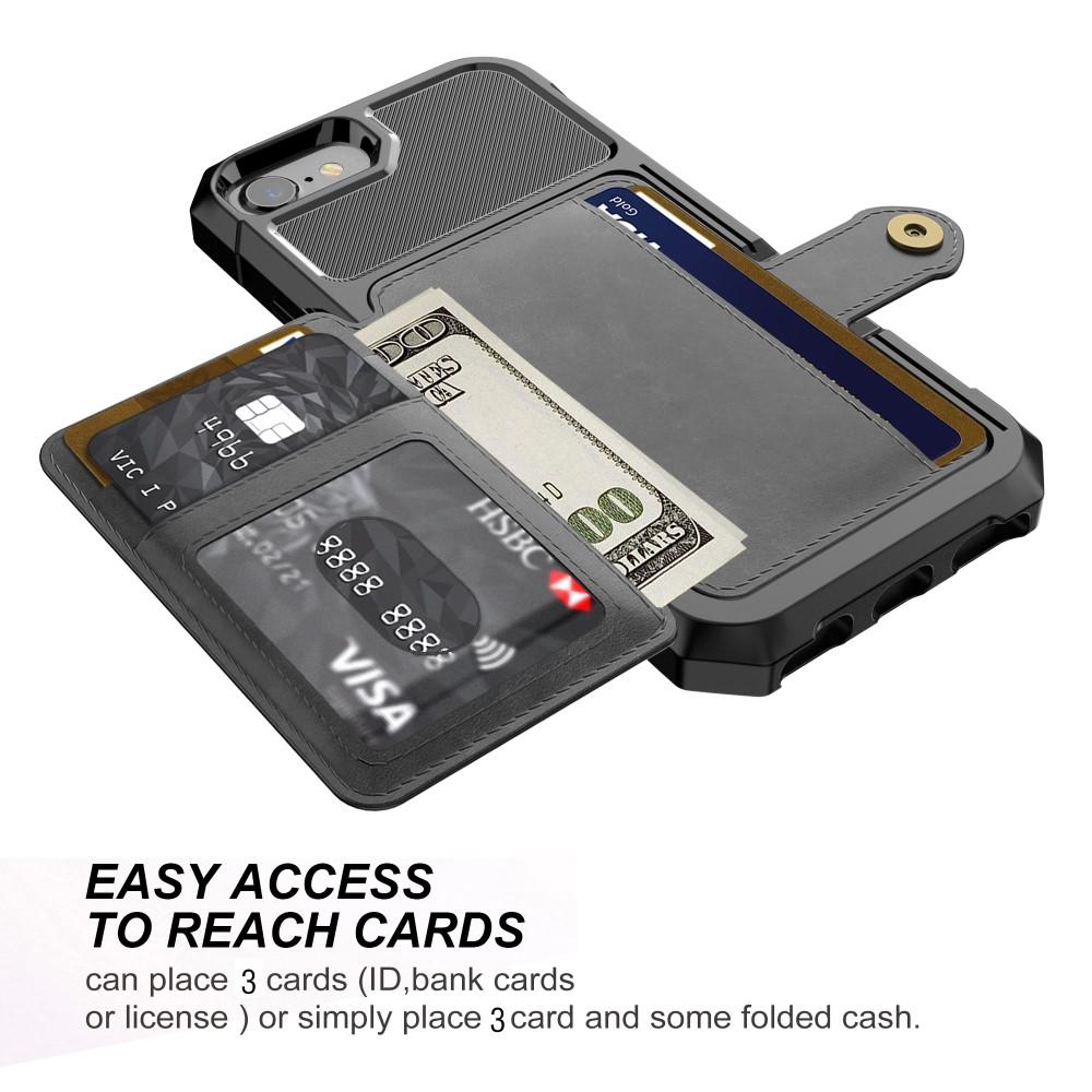 Funda con tarjetero Tough Multi-slot iPhone 8 Negro