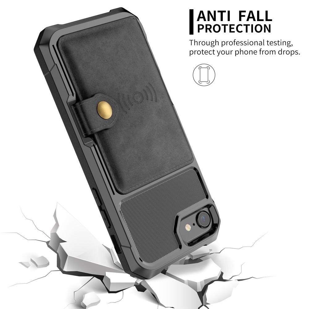 Funda con tarjetero Tough Multi-slot iPhone 8 Negro