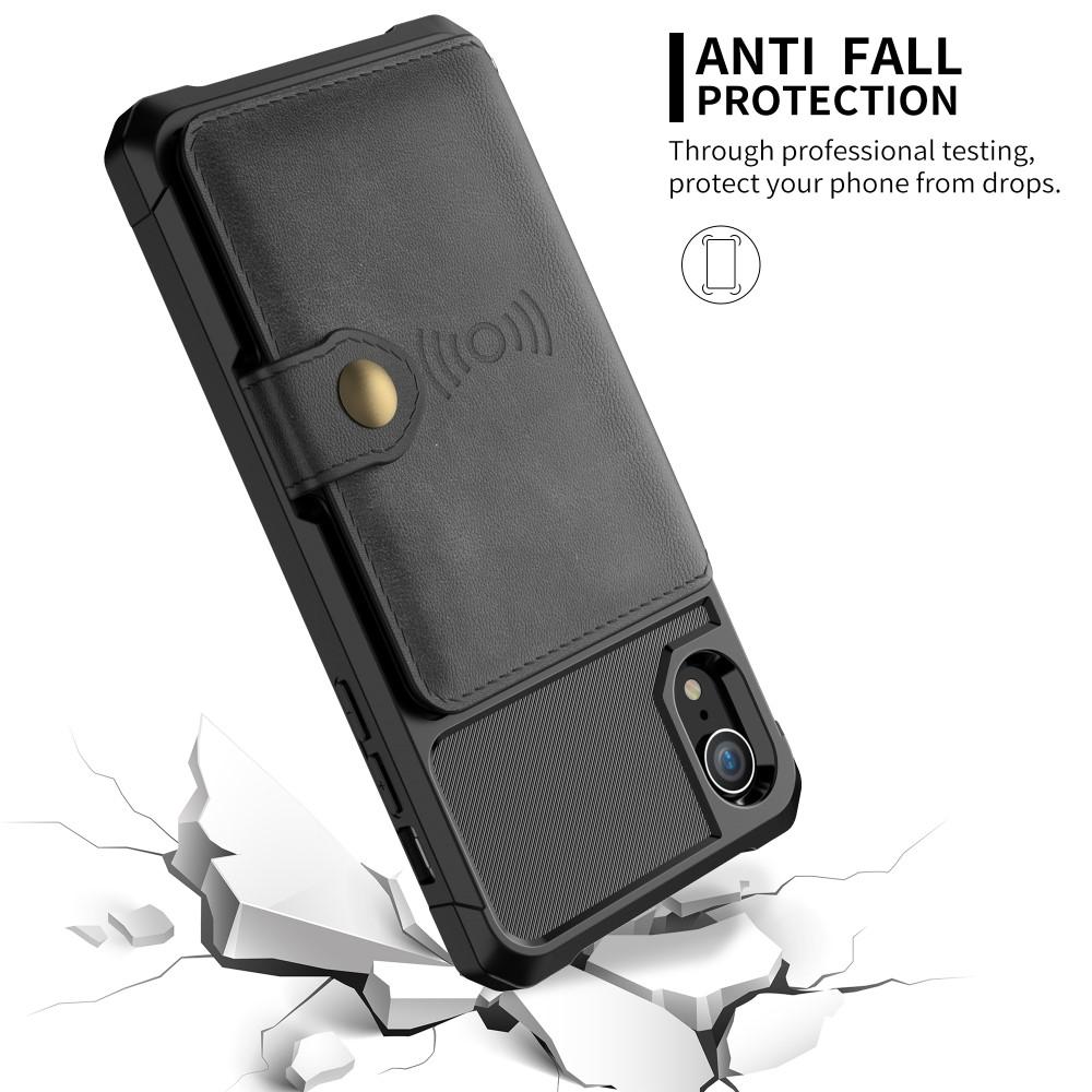 Funda con tarjetero Tough Multi-slot iPhone Xr Negro