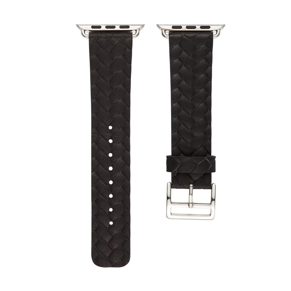 Woven Leather Band Apple Watch 40mm negro