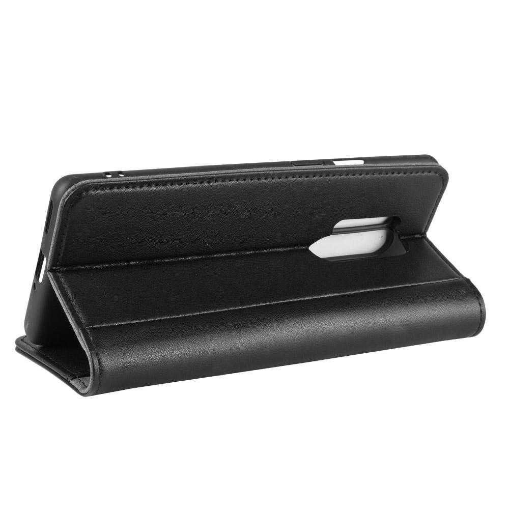 Funda de cuero genuino  OnePlus 8 Pro, Negro