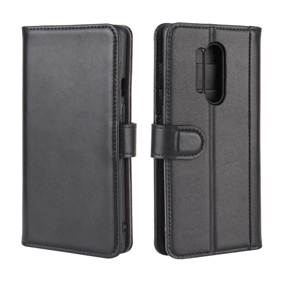 Funda de cuero genuino  OnePlus 8 Pro, Negro