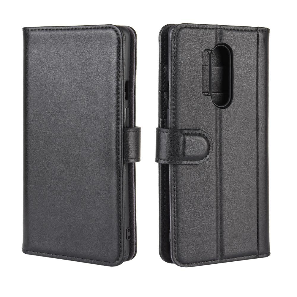 Funda de cuero genuino OnePlus 8 Pro, negro