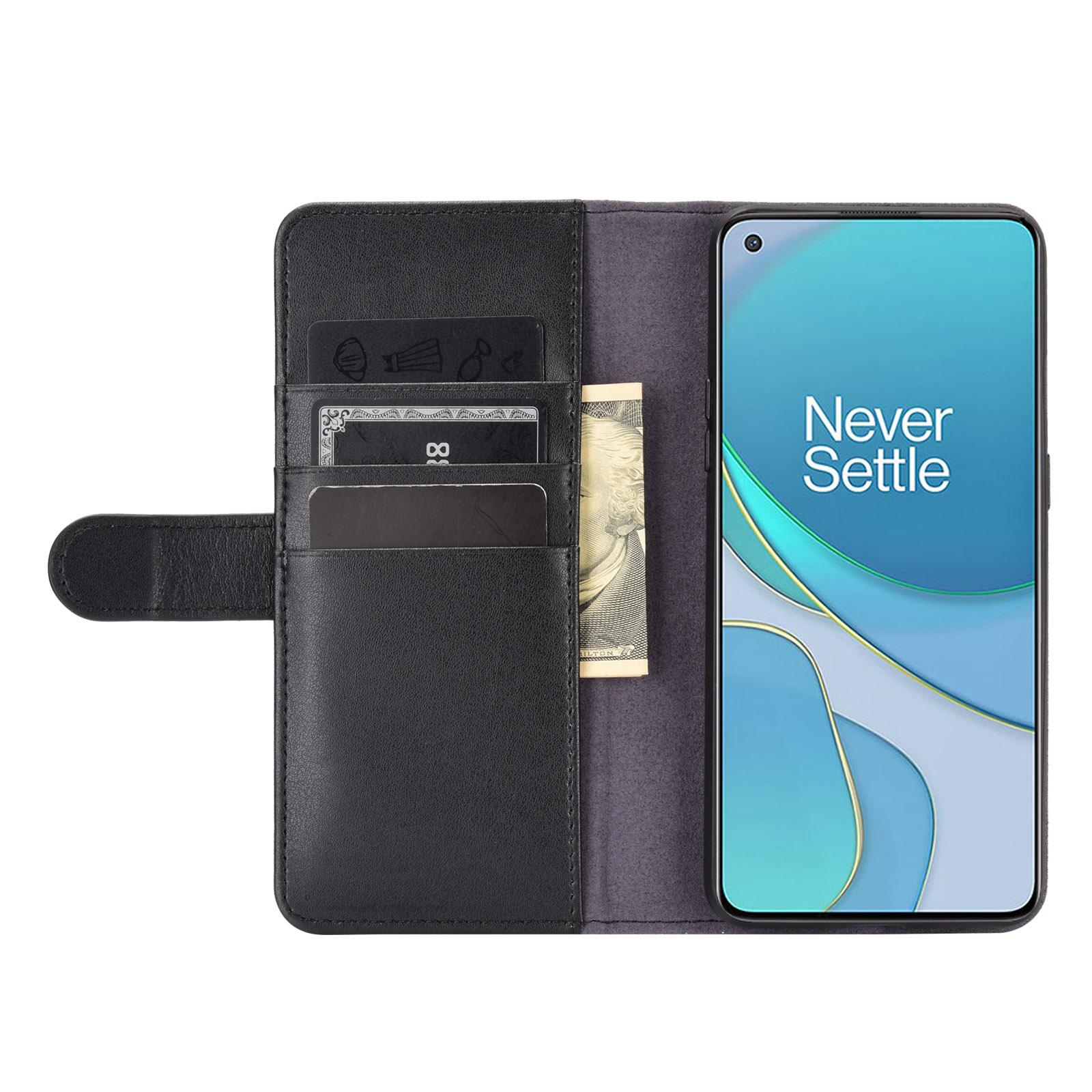 Funda de cuero genuino  OnePlus 8T, Negro