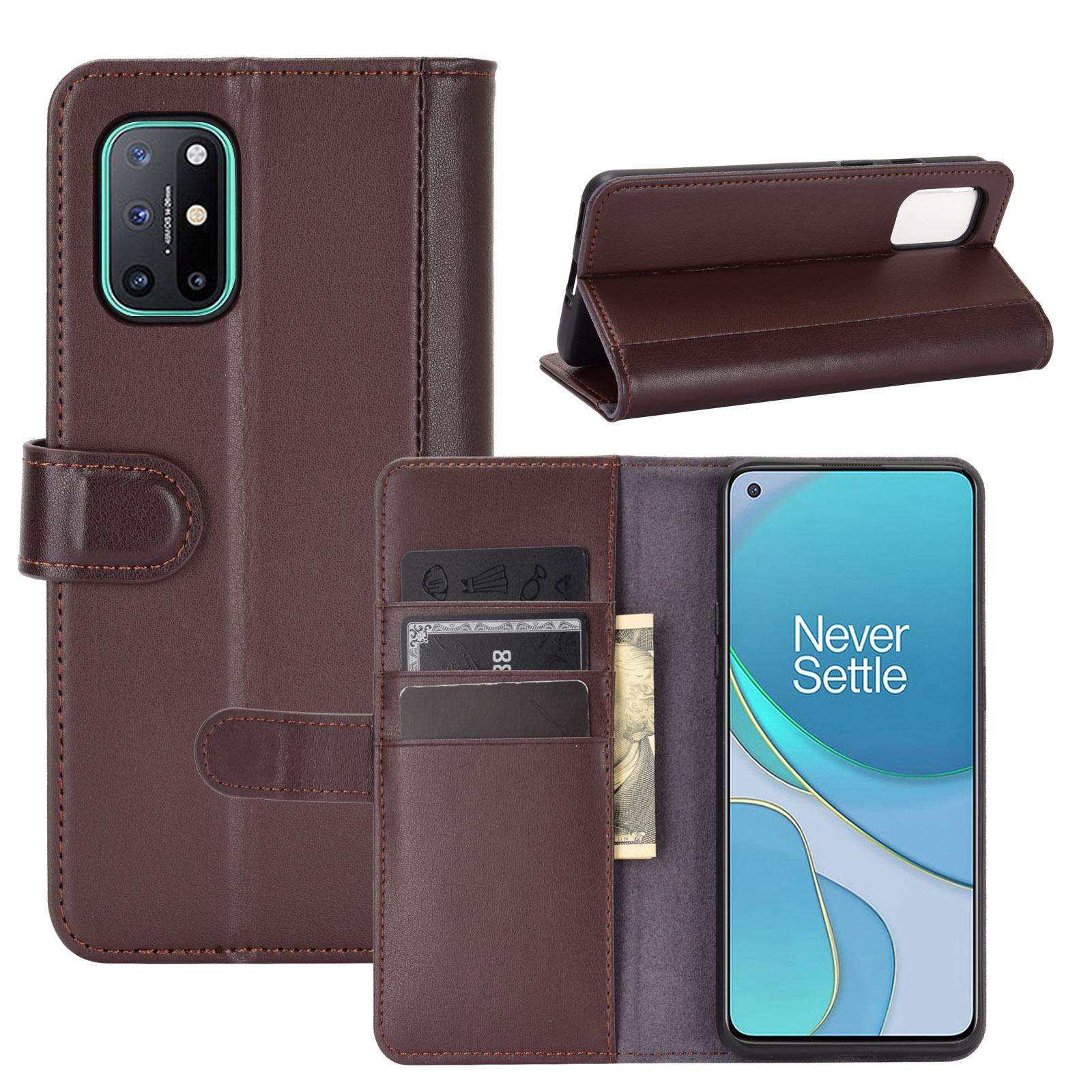 Funda de cuero genuino OnePlus 9, marrón