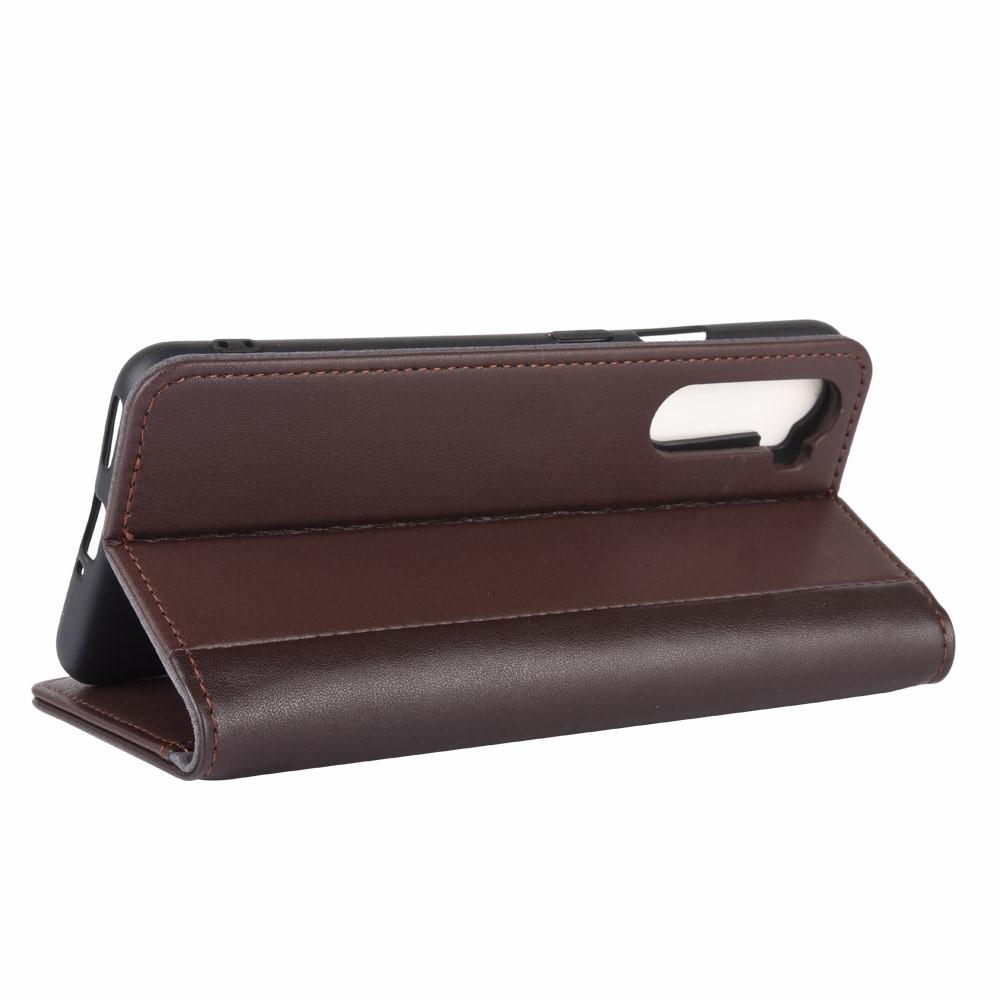Funda de cuero genuino  OnePlus Nord, Marrón