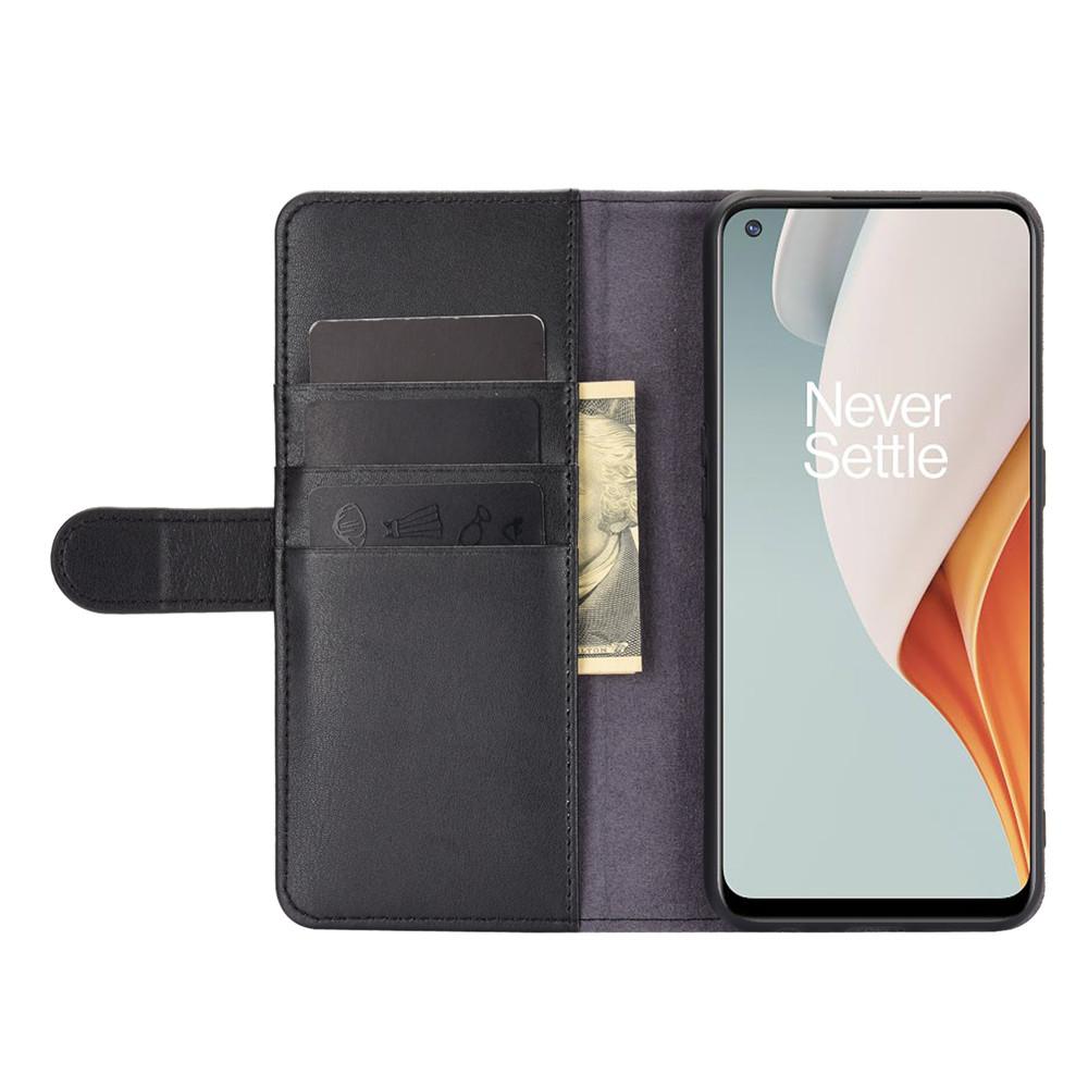 Funda de cuero genuino OnePlus Nord N100, negro