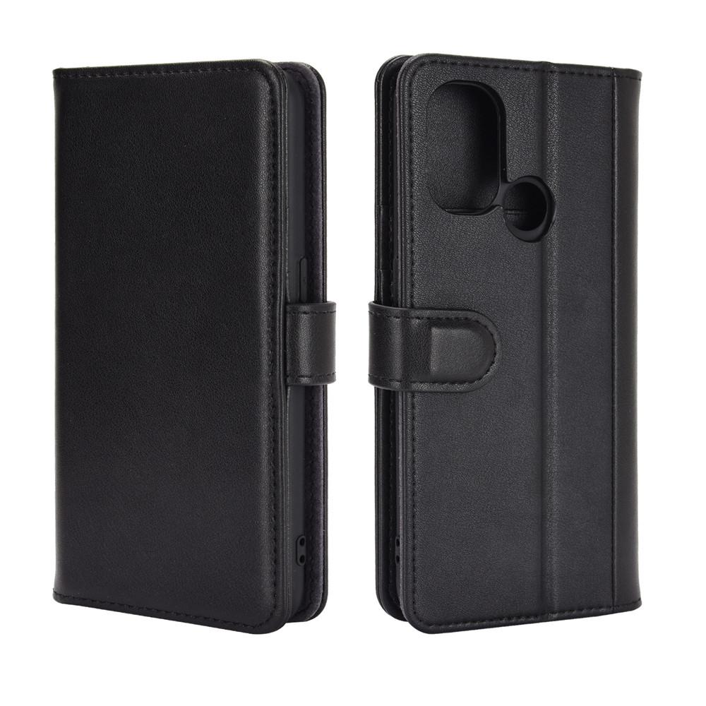 Funda de cuero genuino  OnePlus Nord N100, Negro