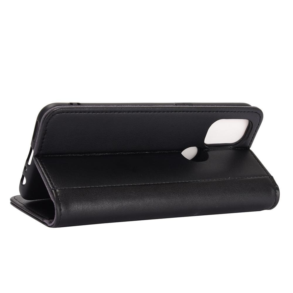 Funda de cuero genuino  OnePlus Nord N10 5G, Negro