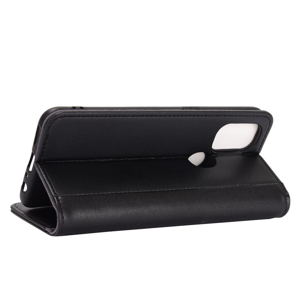 Funda de cuero genuino OnePlus Nord N10 5G, negro