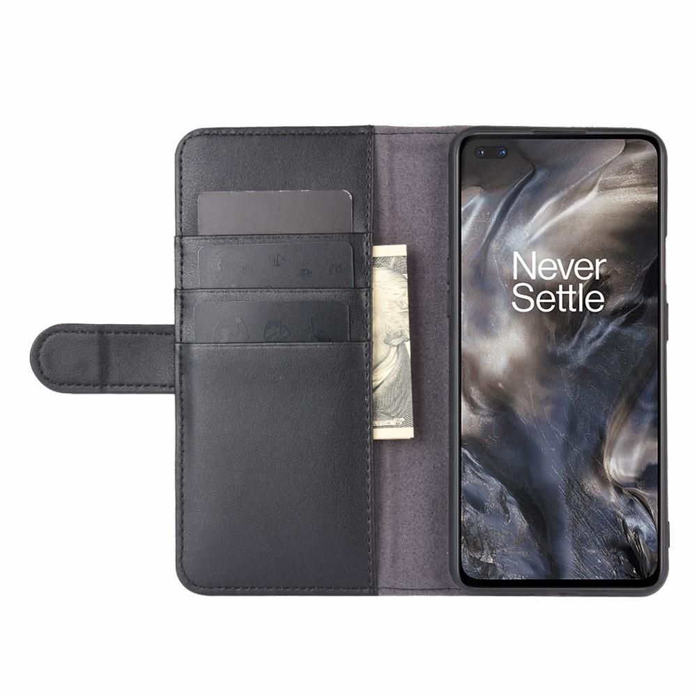 Funda de cuero genuino  OnePlus Nord, Negro