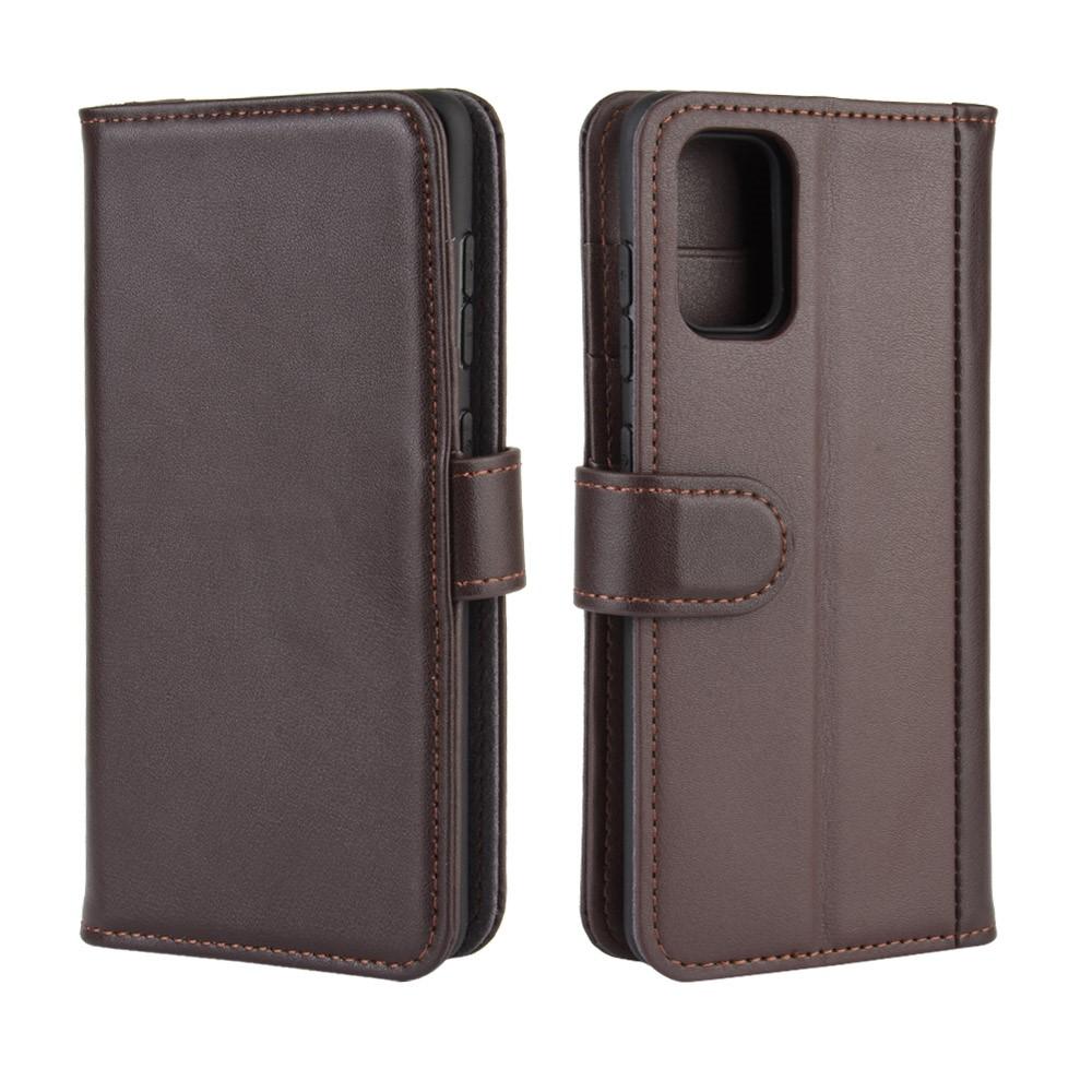 Funda de cuero genuino Samsung Galaxy A41, Marrón