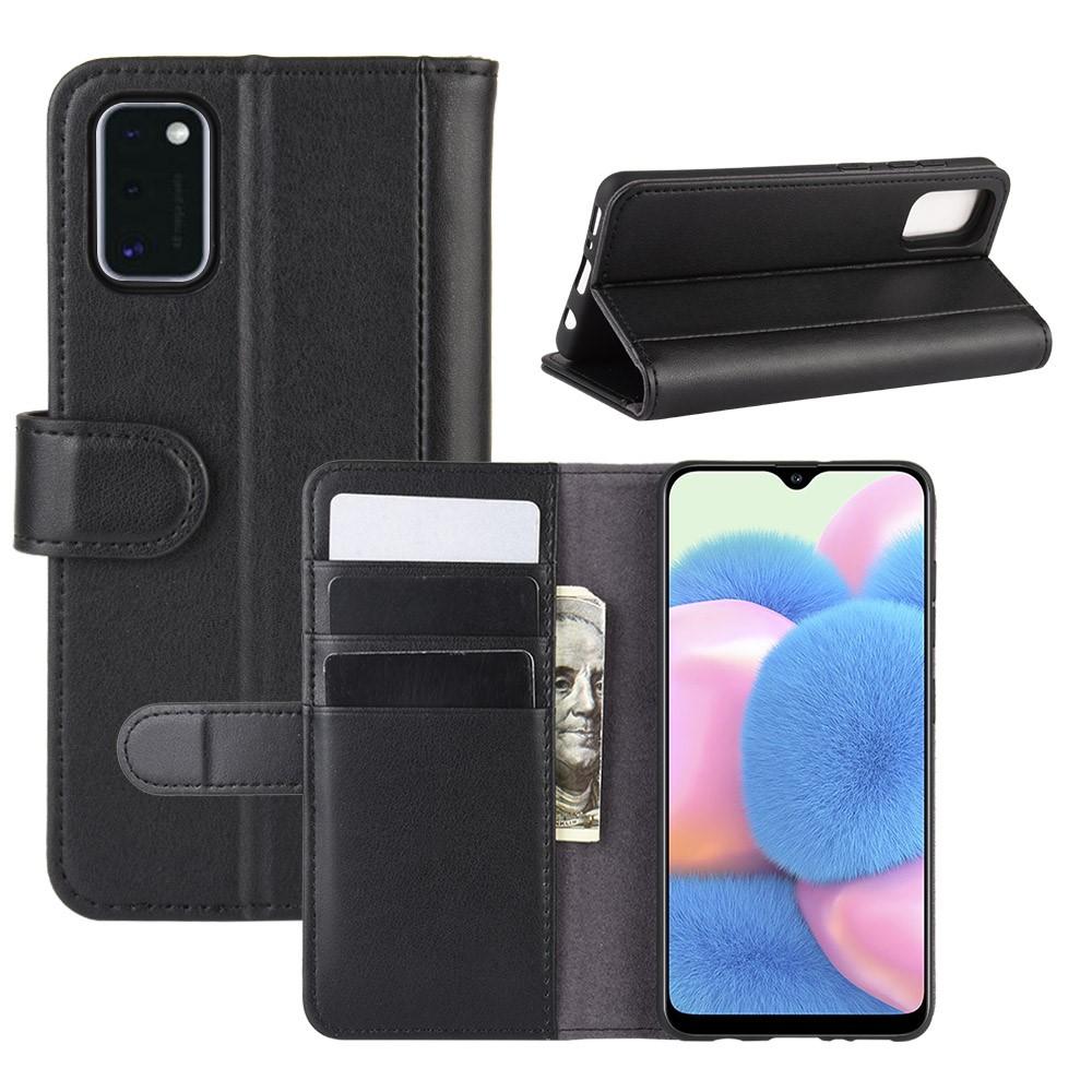 Funda de cuero genuino Samsung Galaxy A41, Negro