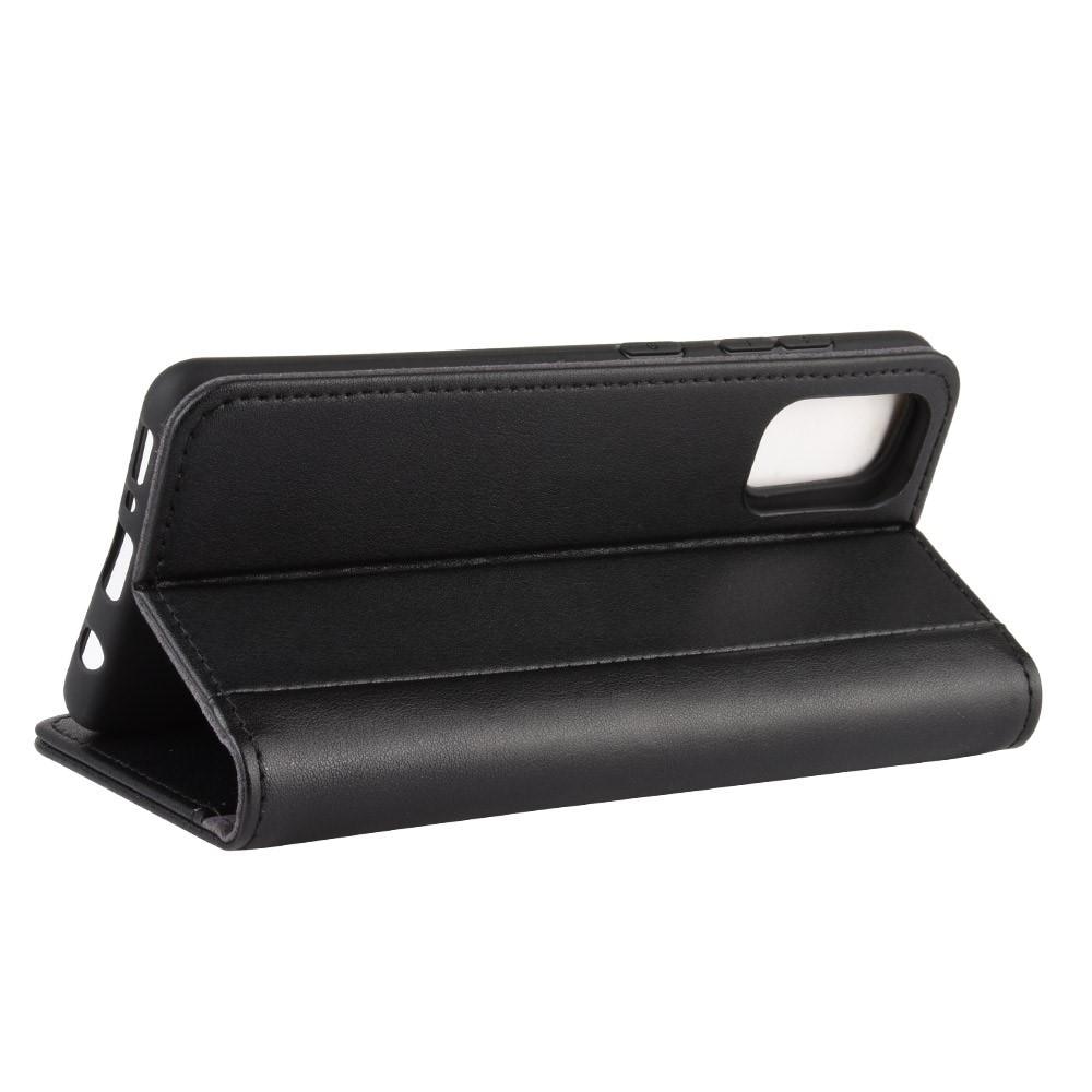 Funda de cuero genuino Samsung Galaxy A41, Negro