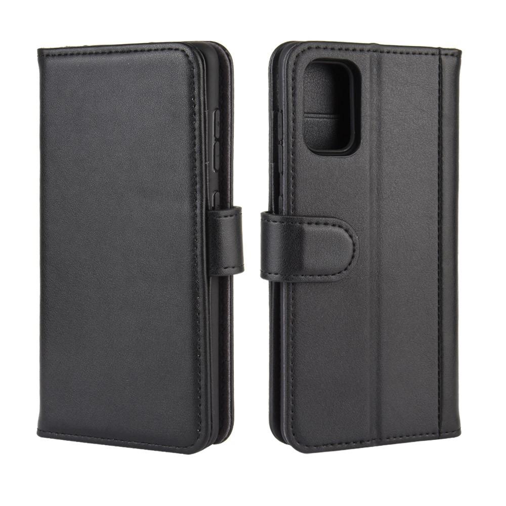 Funda de cuero genuino Samsung Galaxy A41, Negro