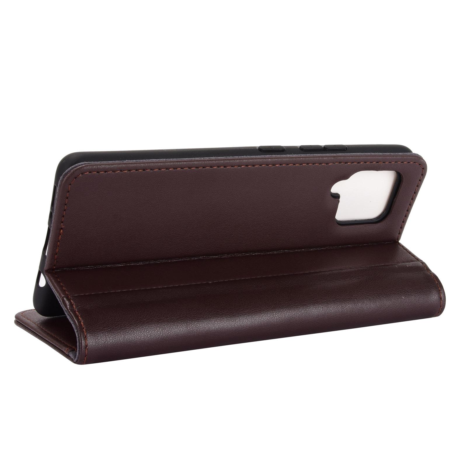 Funda de cuero genuino Samsung Galaxy A42, Marrón