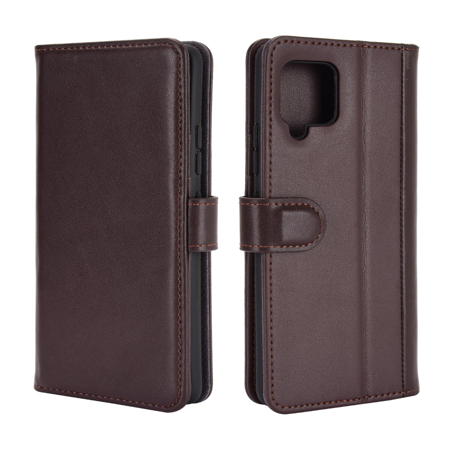 Funda de cuero genuino Samsung Galaxy A42, Marrón
