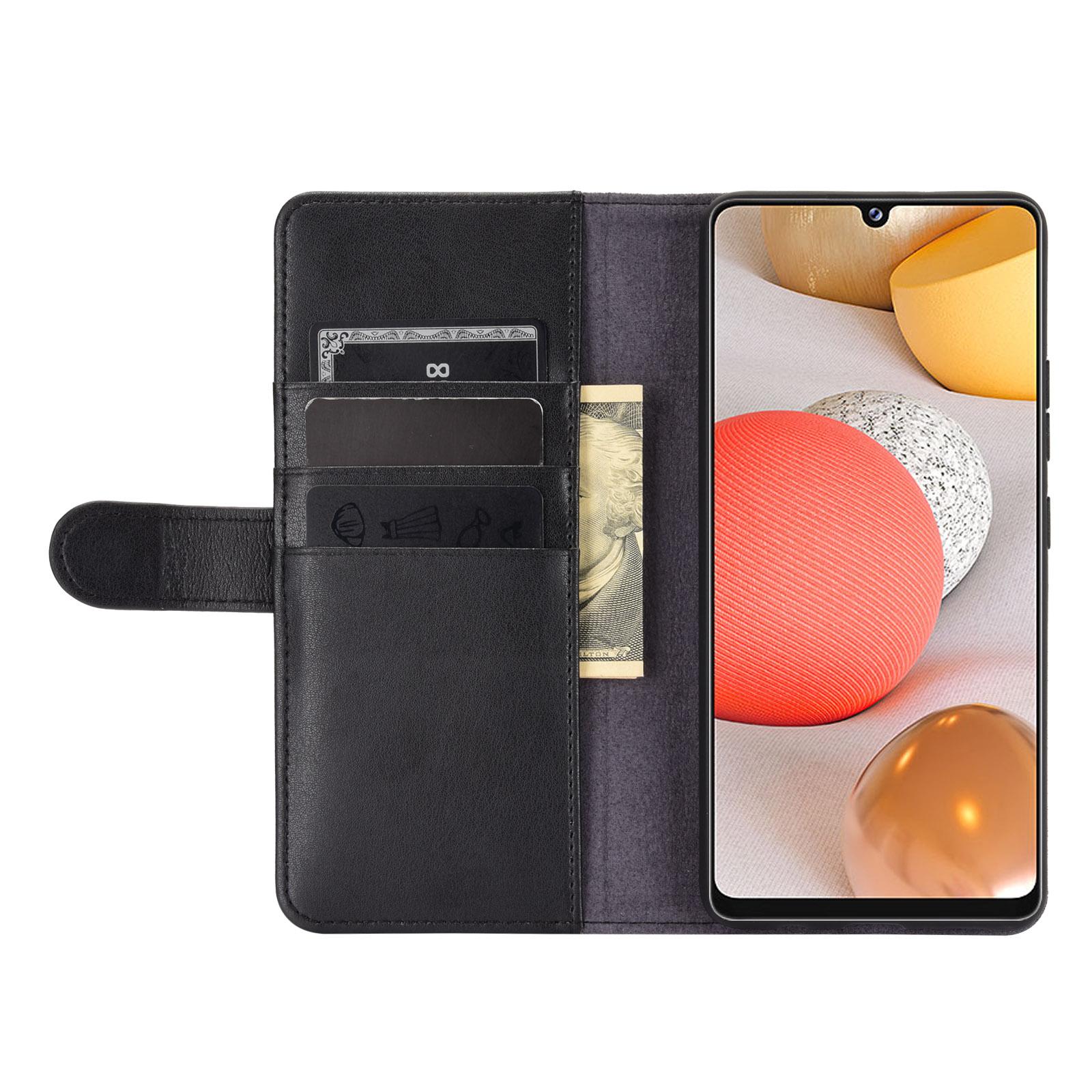 Funda de cuero genuino Samsung Galaxy A42, Negro