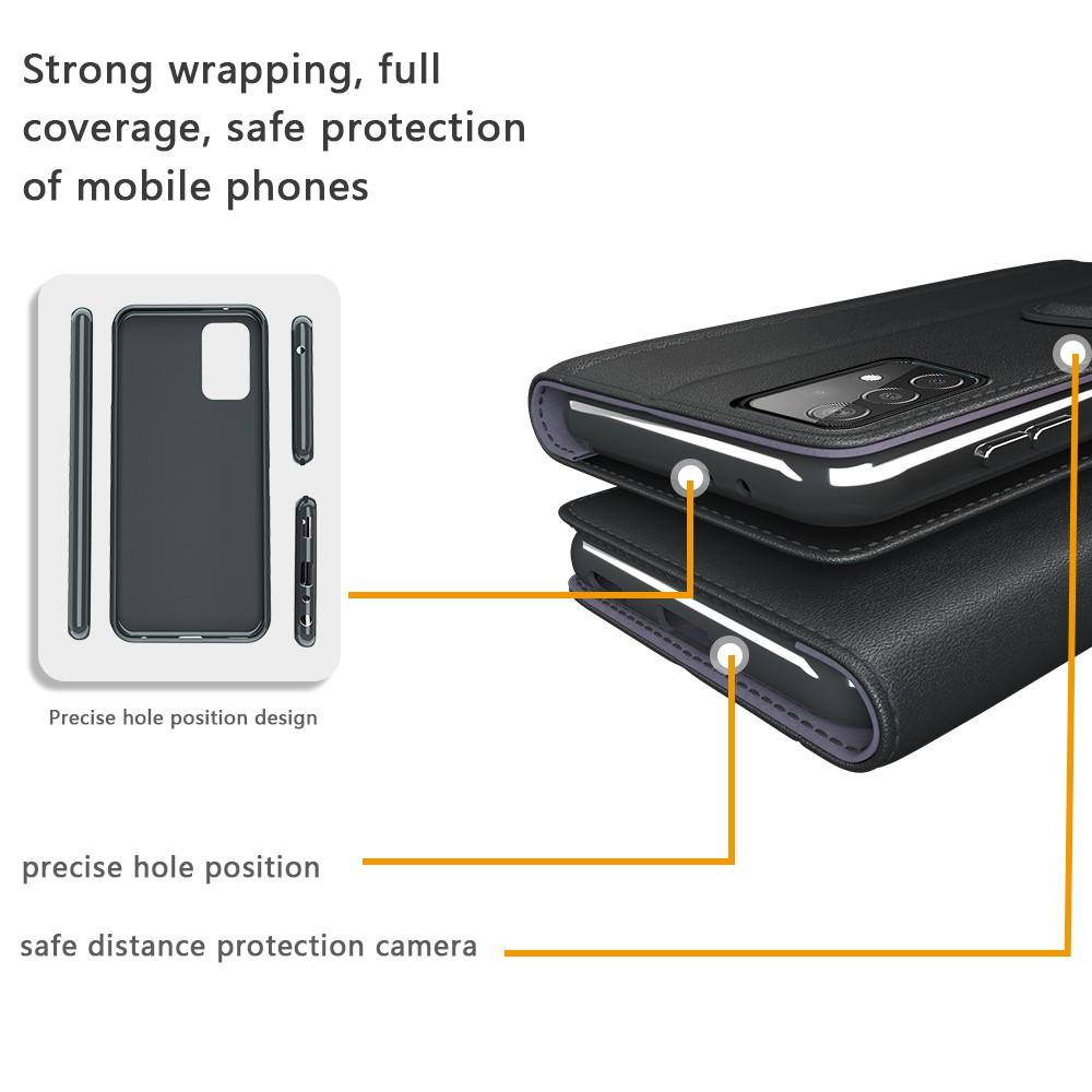 Funda de cuero genuino Samsung Galaxy A52 5G, Negro