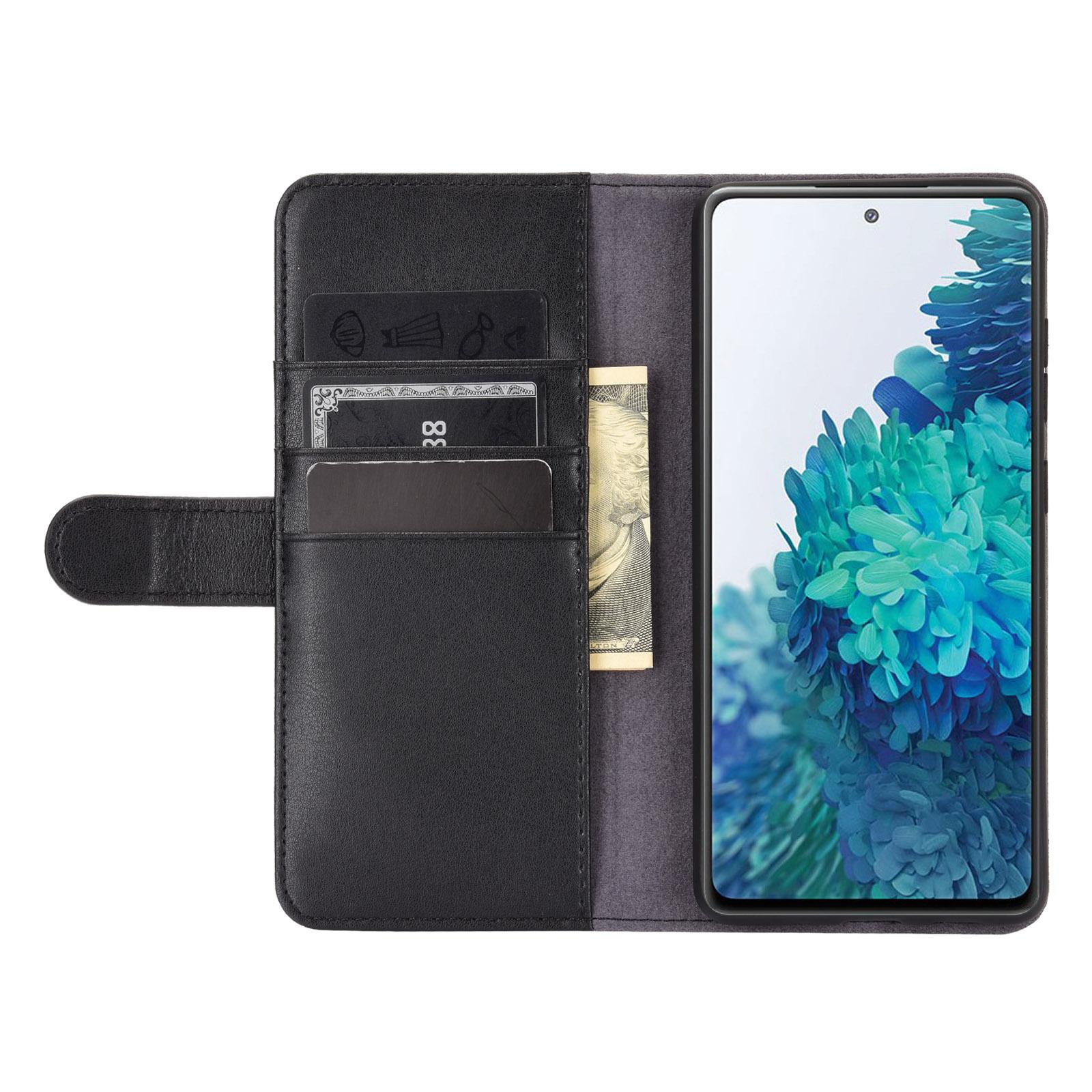 Funda de cuero genuino Samsung Galaxy S20 FE, Negro