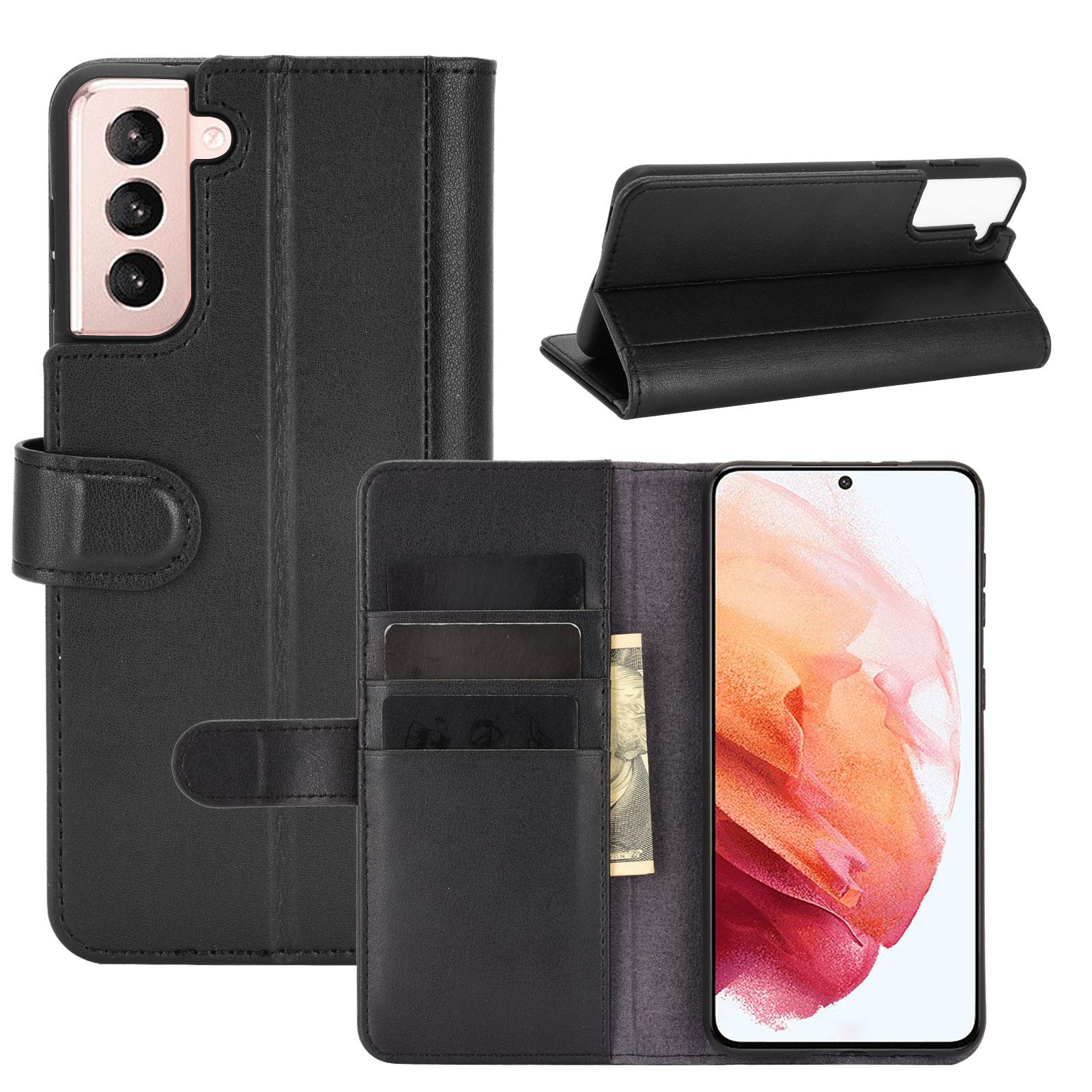 Funda de cuero genuino Samsung Galaxy S21, Negro