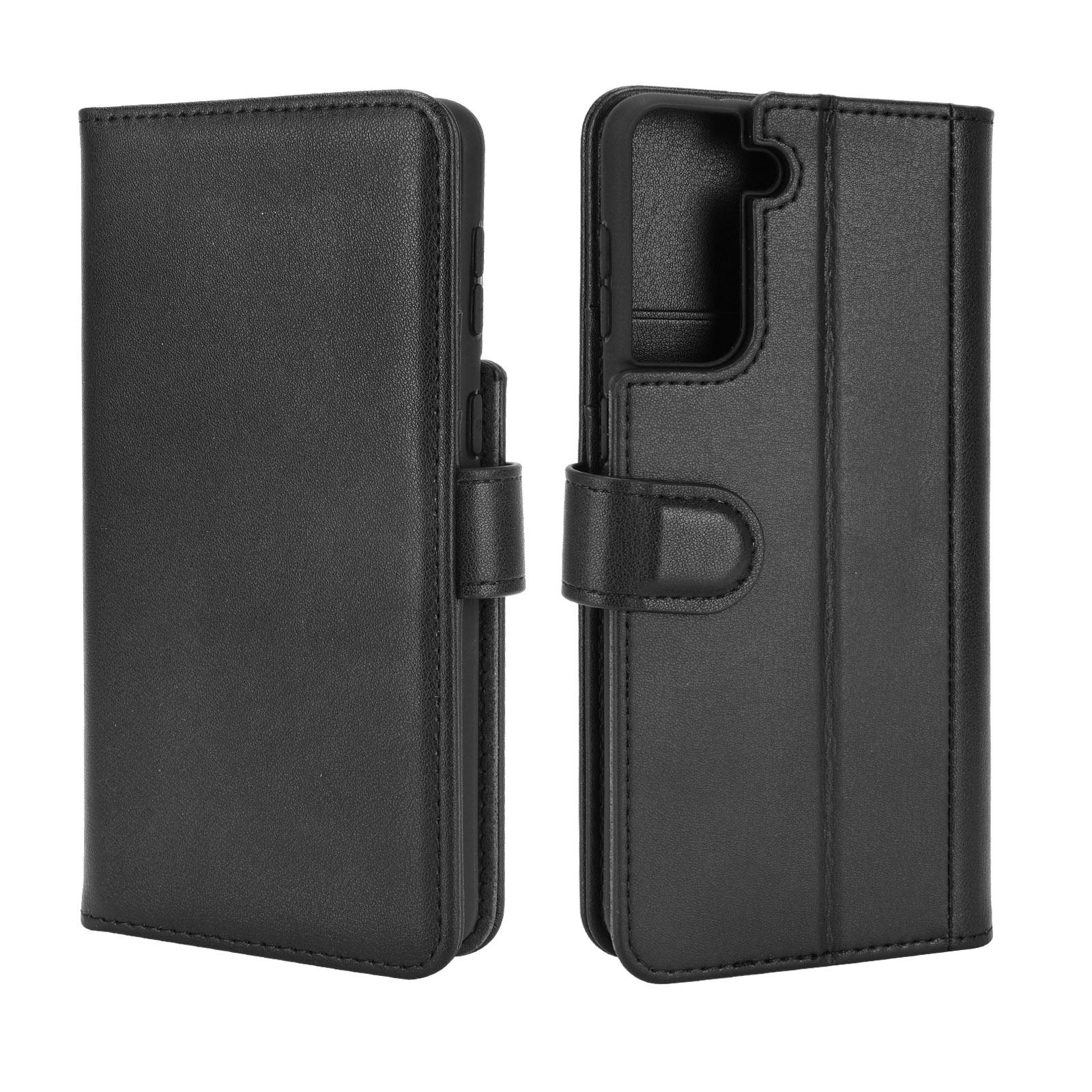 Funda de cuero genuino Samsung Galaxy S21, Negro