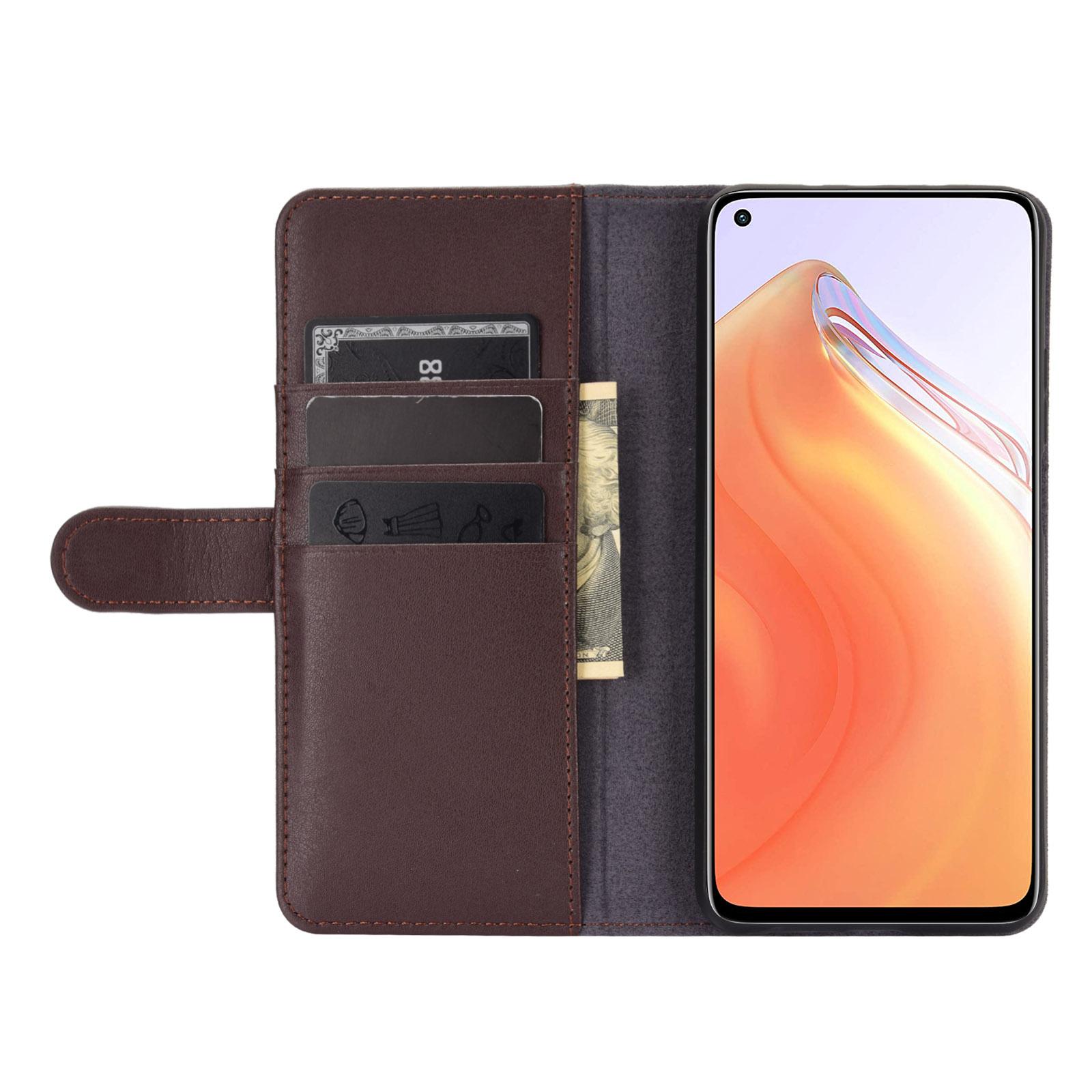 Funda de cuero genuino Xiaomi Mi 10T/10T Pro, marrón