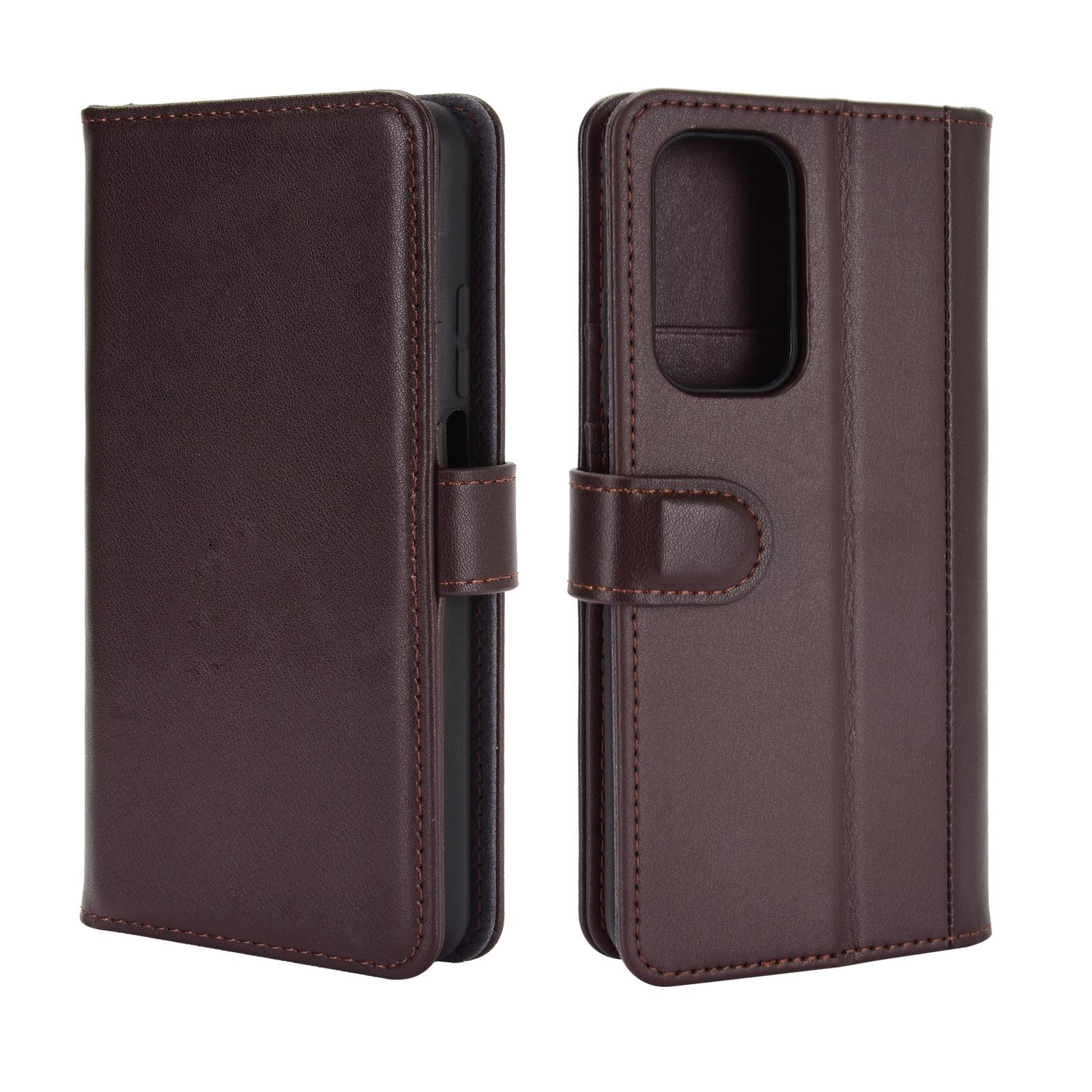 Funda de cuero genuino Xiaomi Mi 10T/10T Pro, Marrón