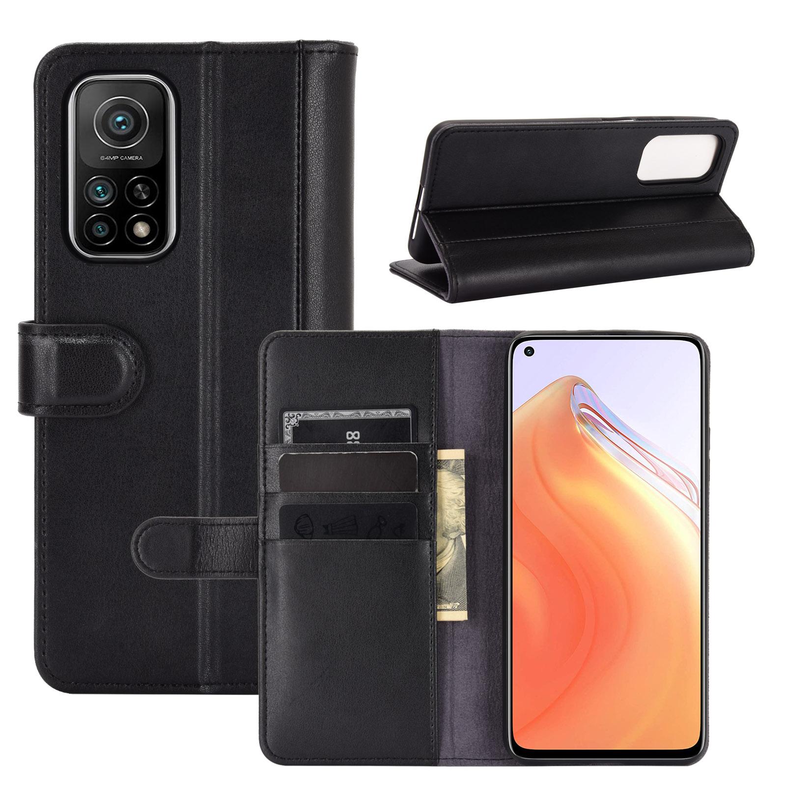 Funda de cuero genuino Xiaomi Mi 10T/10T Pro, negro