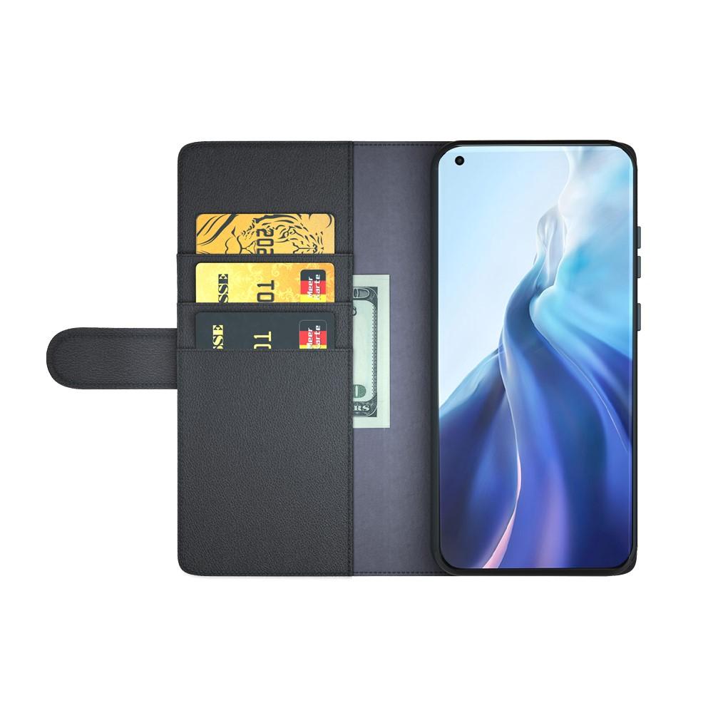 Funda de cuero genuino Xiaomi Mi 11, Negro