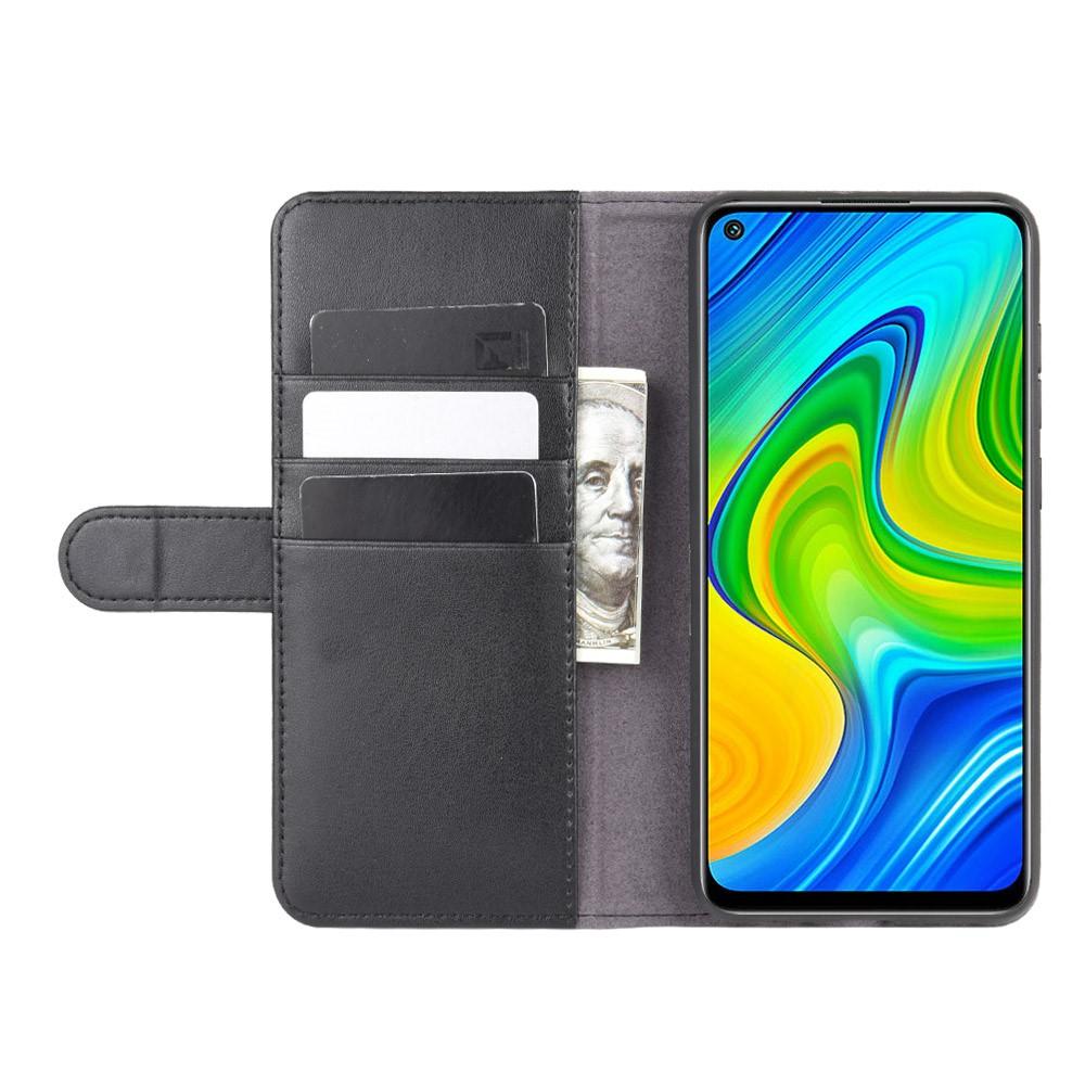 Funda de cuero genuino Xiaomi Redmi Note 9 Pro, Negro