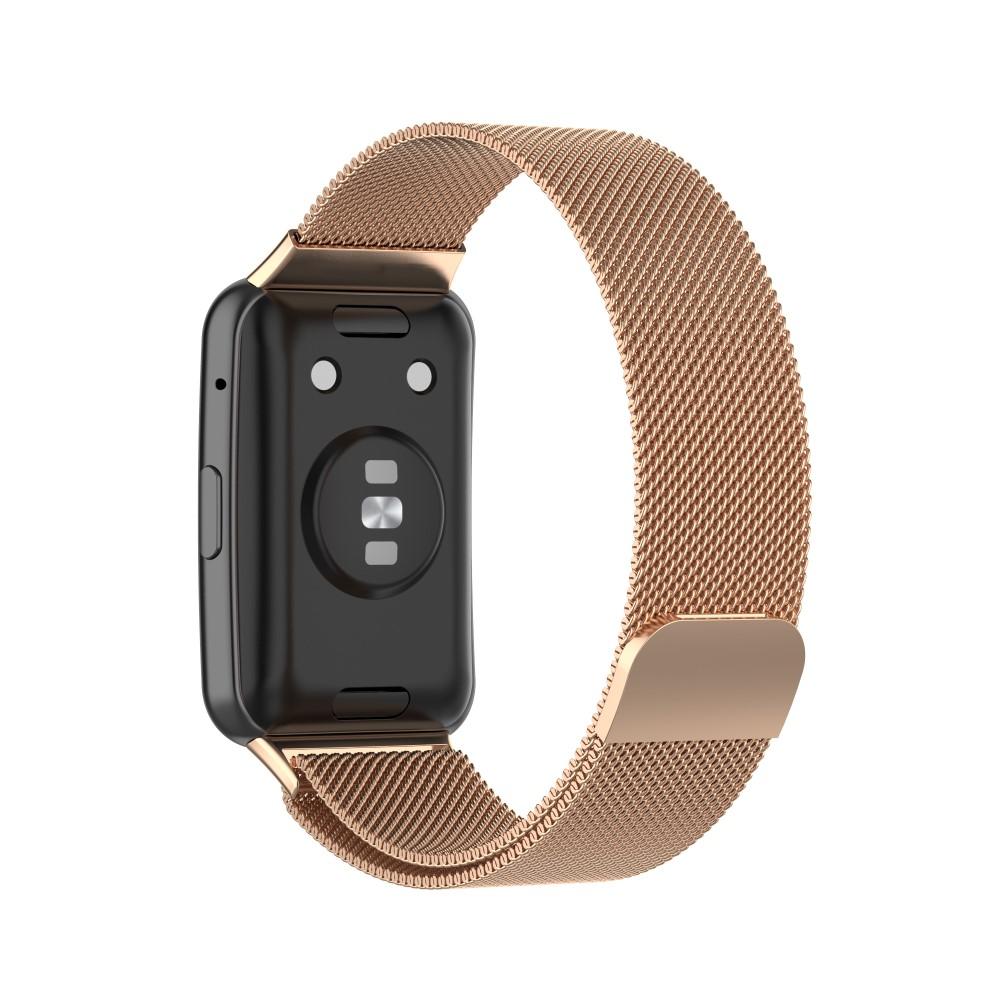 Pulsera milanesa para Huawei Watch Fit, Oro rosa