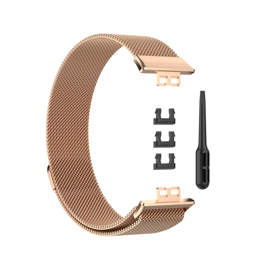 Pulsera milanesa para Huawei Watch Fit, Oro rosa