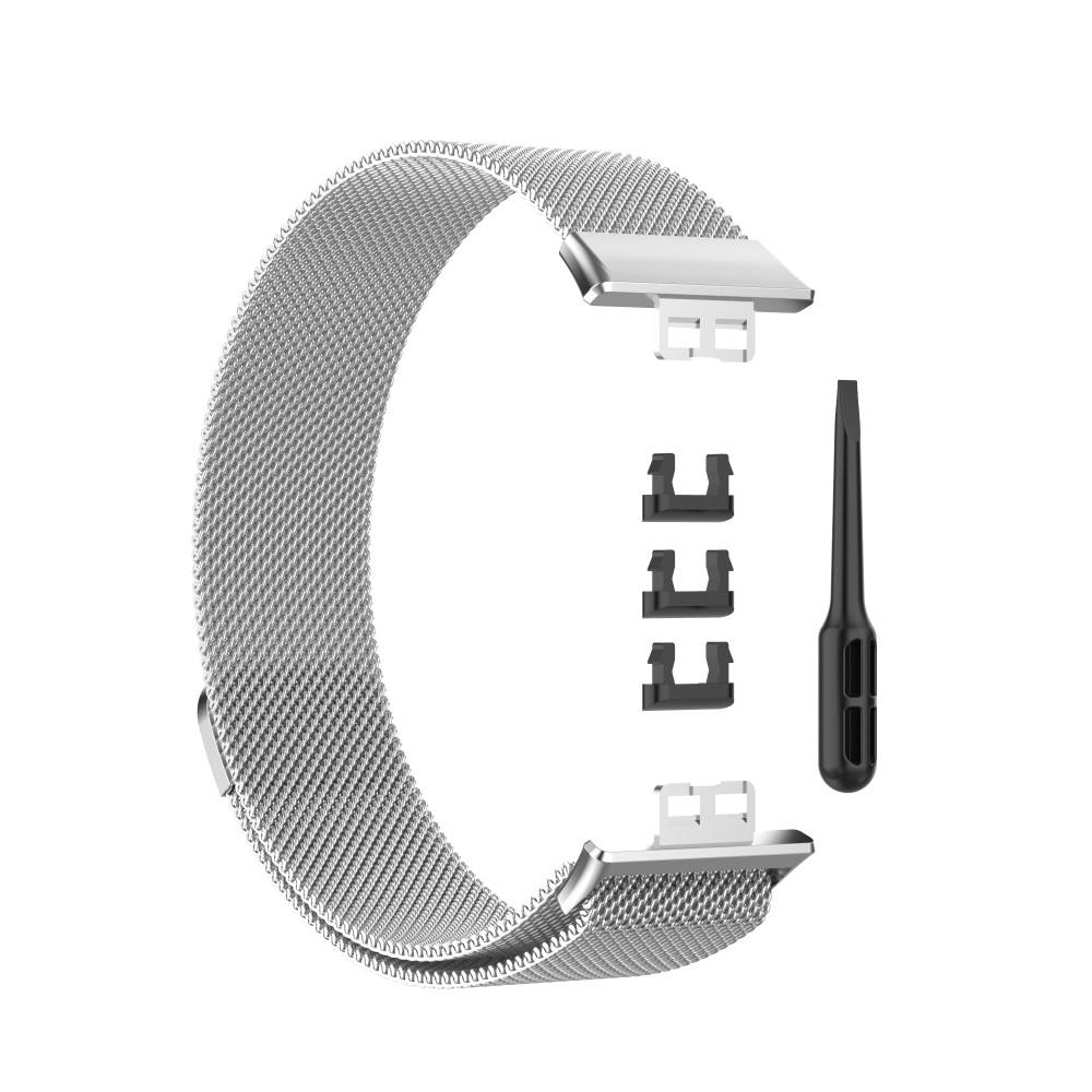 Pulsera milanesa para Huawei Watch Fit, Plata