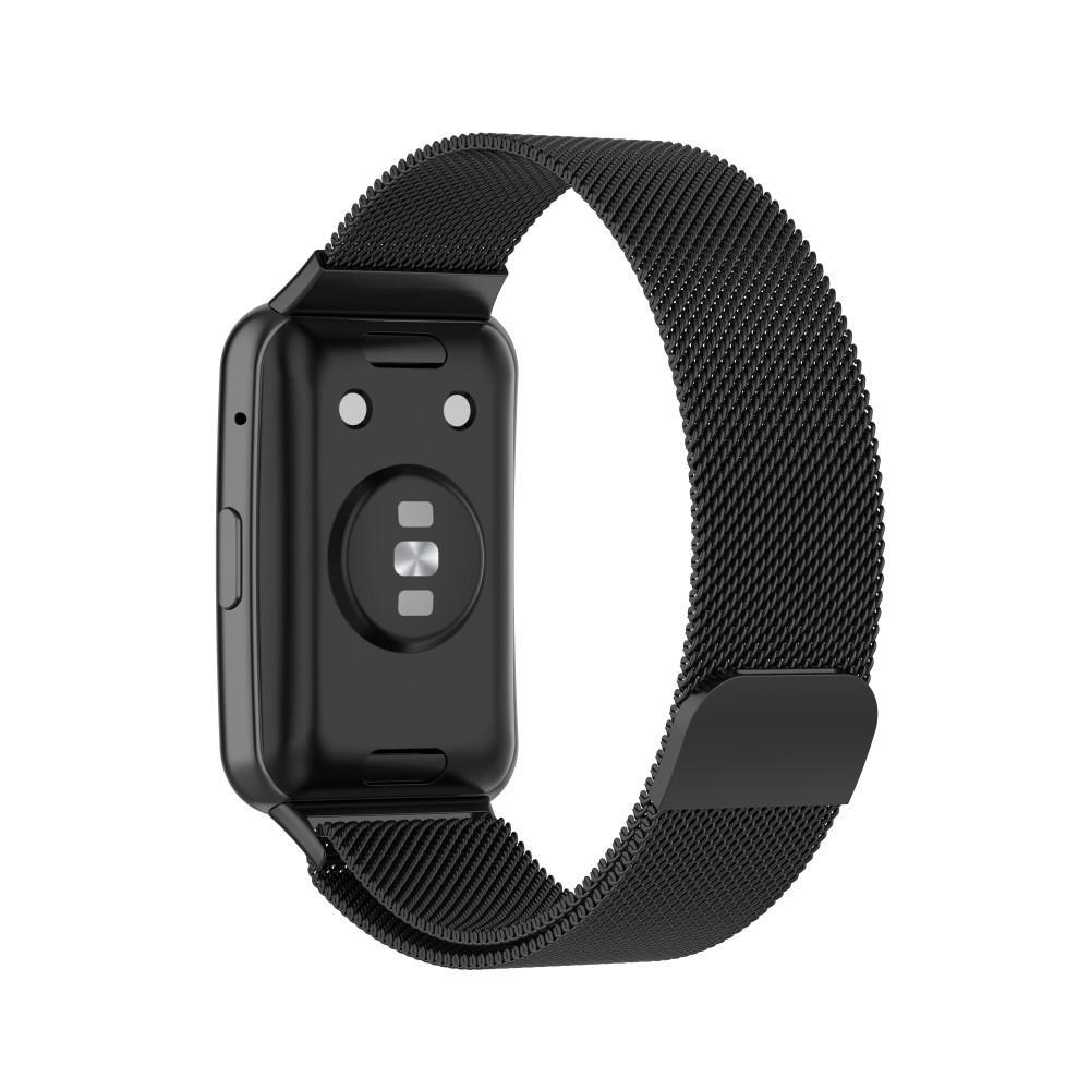 Pulsera milanesa para Huawei Watch Fit, Negro