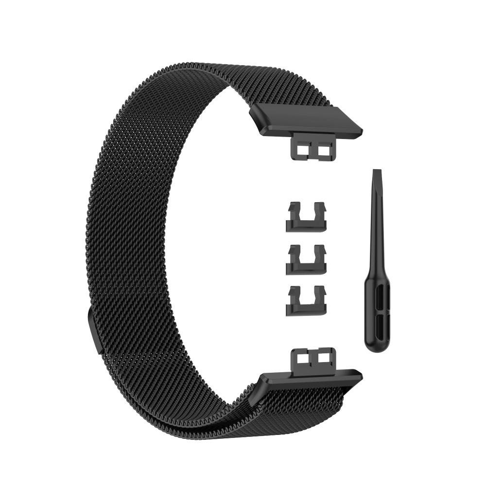 Pulsera milanesa para Huawei Watch Fit, Negro